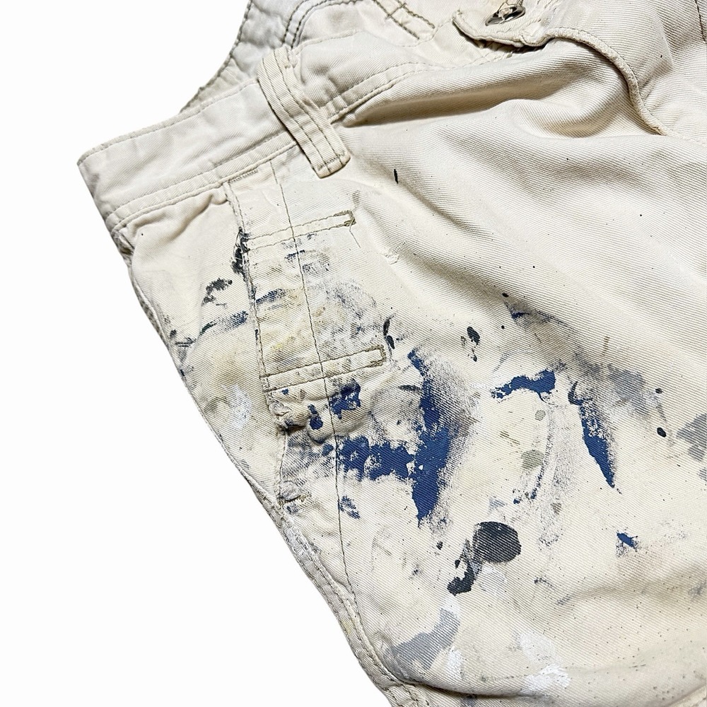 Levi's Cargo Loose Straight Pants 31x32 Paint Splatter Distressed Workwear Y2K - Picture 7 of 9